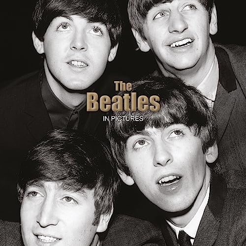 Black and white portrait of The Beatles on book cover.