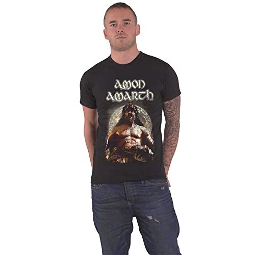 Black Amon Amarth t-shirt with a warrior illustration on the front.