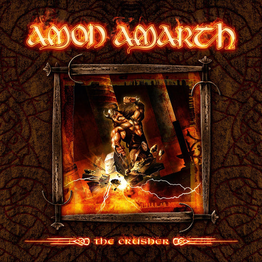 Amon Amarth "Crusher" CD cover: muscular warrior smashing a stone.