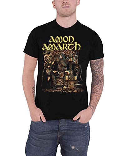 Black Amon Amarth t-shirt with Norse mythology illustration.