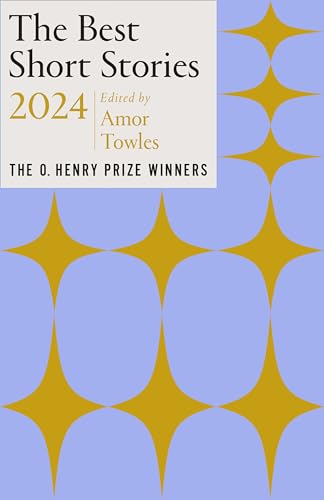 Book cover for The Best Short Stories 2024 with gold star patterns on blue.