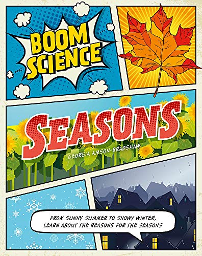Book cover depicting four seasonal scenes in a comic panel layout.