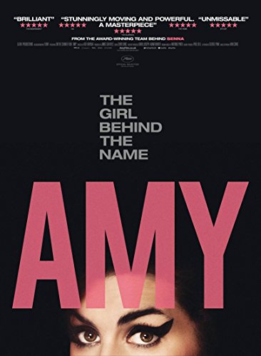 DVD cover for the documentary "Amy," featuring singer Amy Winehouse’s eyes.