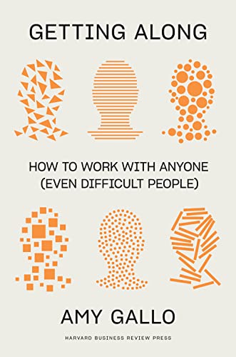 Book cover featuring title, author Amy Gallo, and six orange abstract human head silhouettes.