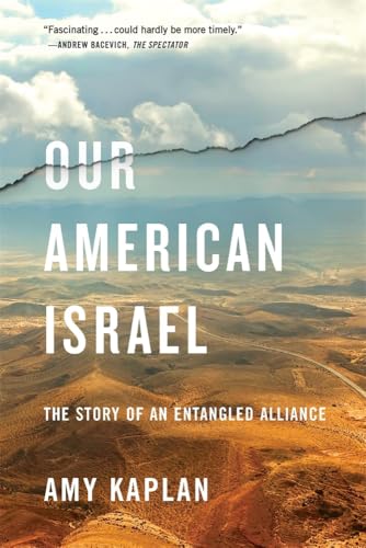 Book cover with title “Our American Israel” over a desert landscape.