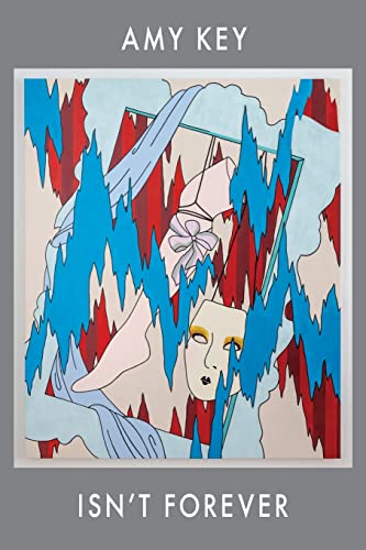 Book cover: “Isn’t Forever” with abstract, jagged blue and red artwork.