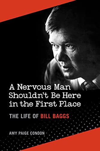 Book cover: black and white portrait of Bill Baggs with red accents.