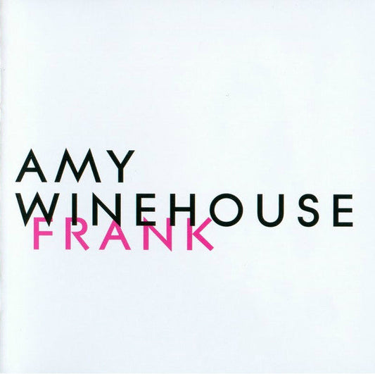 Amy Winehouse CD cover with bold, stacked text in black and pink.