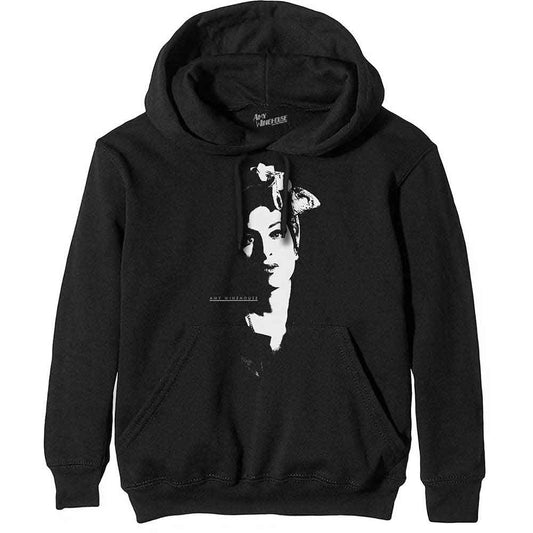 XX-Large navy hoodie featuring a portrait of Amy Winehouse with a scarf.