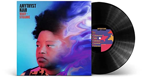 Amythyst Kiah album cover and vinyl record with colorful, swirling art.