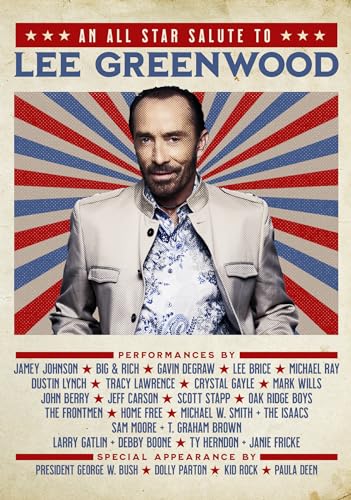 DVD cover featuring portrait of Lee Greenwood with red, white, and blue rays.