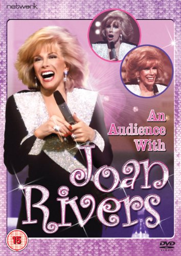 Joan Rivers on DVD cover, holding a microphone and smiling.