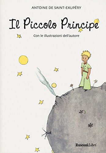 Cover of "Il Piccolo Principe" featuring a boy and stars.