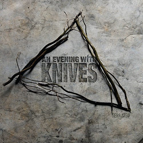 CD cover for "An Evening With Knives - Serrated" with twig triangle.