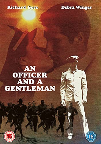An Officer and a Gentleman" DVD cover featuring Richard Gere and Debra Winger.