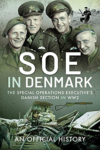 Book cover: "SOE in Denmark" with portraits of WWII soldiers.