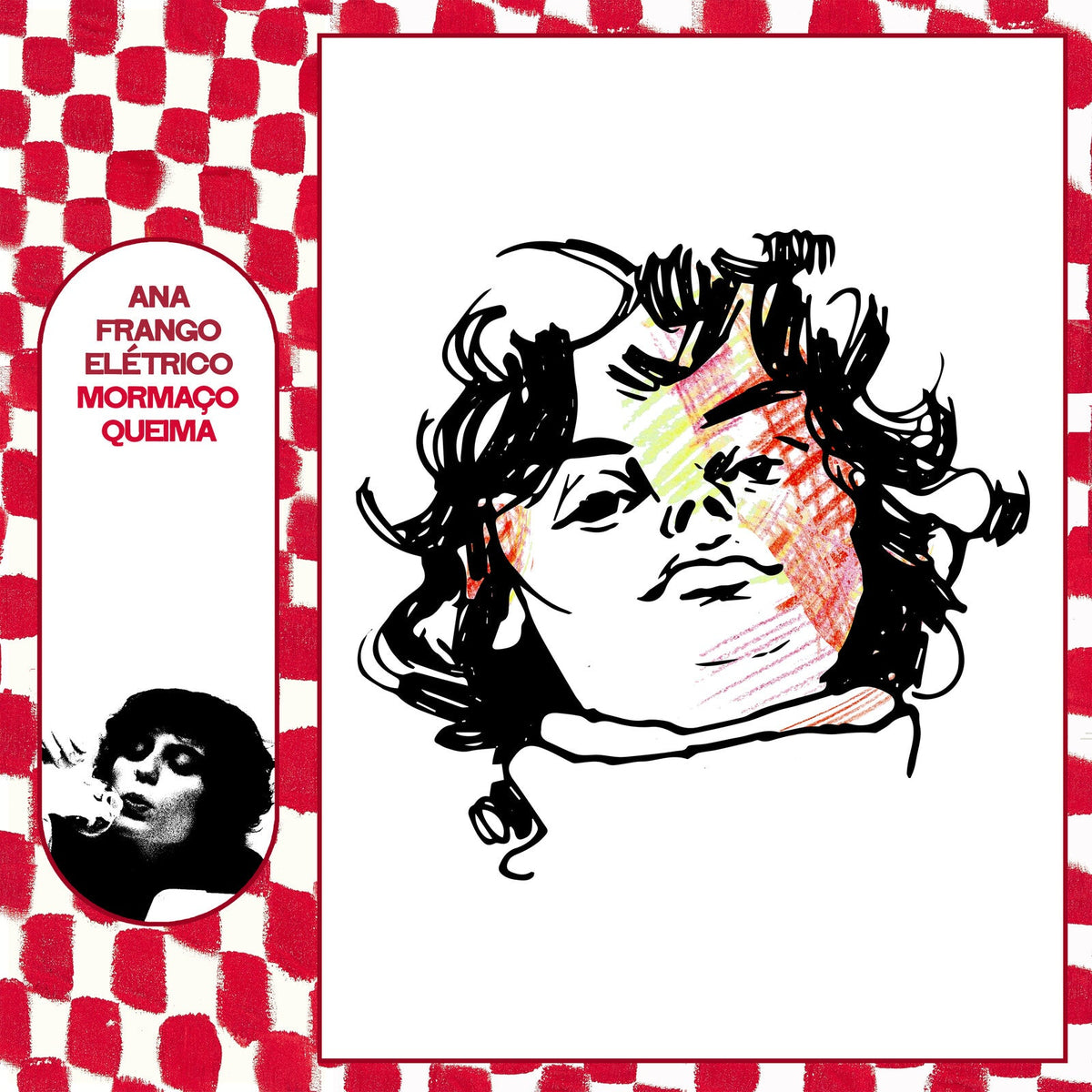 CD cover: black and white sketch of a woman with red accents.
