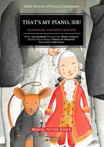 Book cover featuring a young Mozart and a mouse in formal wear.
