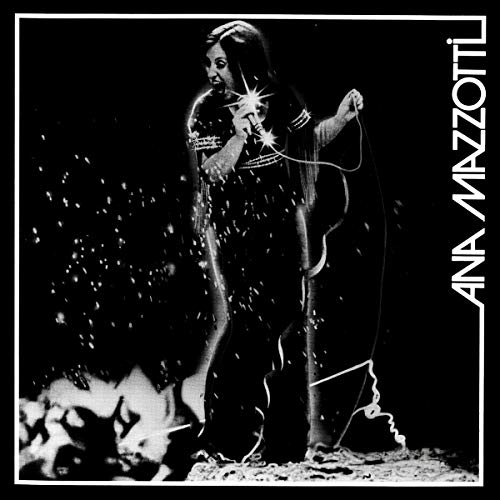 Black and white album cover with a woman standing amidst sparks and flames.
