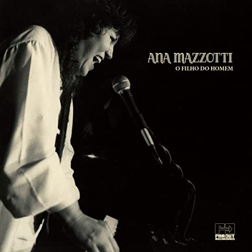 Black and white album cover featuring Ana Mazzotti singing into a microphone.