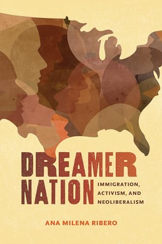 Book cover: "Dreamer Nation" with silhouettes and a map of the U.S.