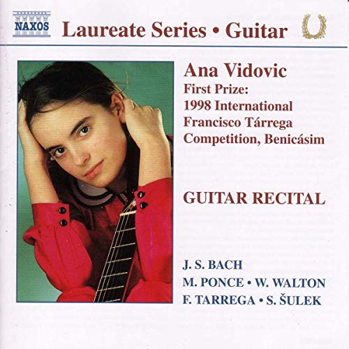 CD cover featuring guitarist Ana Vidovic in red, with text details.