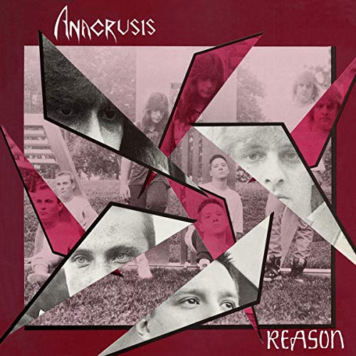 Album cover with fragmented black and red-toned photos on a red background.