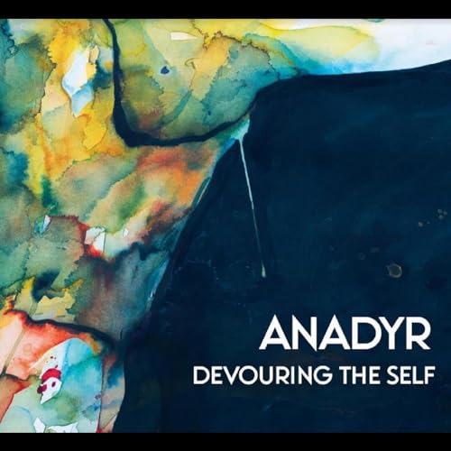 CD cover with abstract watercolor painting in blues, yellows, and black.
