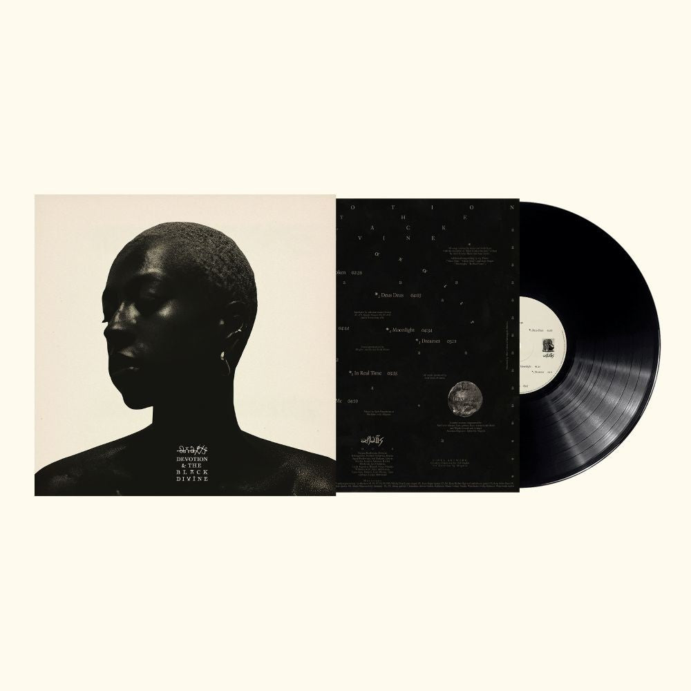 Vinyl record of Anaiis’ “Devotion & The Black Divine” with portrait cover.