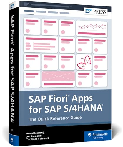 Book cover for “SAP Fiori Apps for SAP S/4HANA” with app icons.