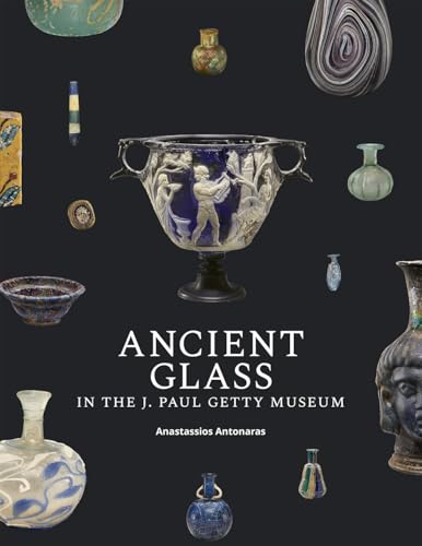 Book cover featuring ancient glass artifacts against a dark background.