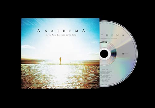 Anathema album cover with beach scene and accompanying silver CD.