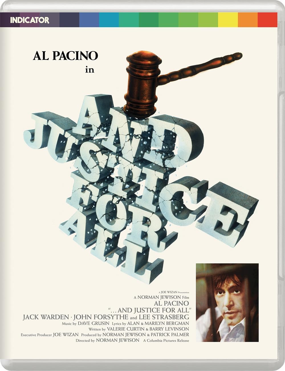 Blu-ray cover for “…And Justice for All” featuring Al Pacino and a gavel.