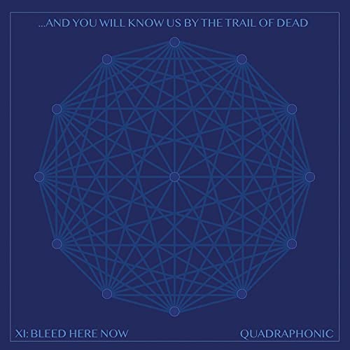 Album cover: blue geometric design with band name and title text.