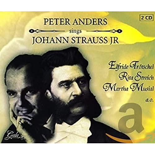 CD cover featuring portraits of Peter Anders and Johann Strauss Jr.