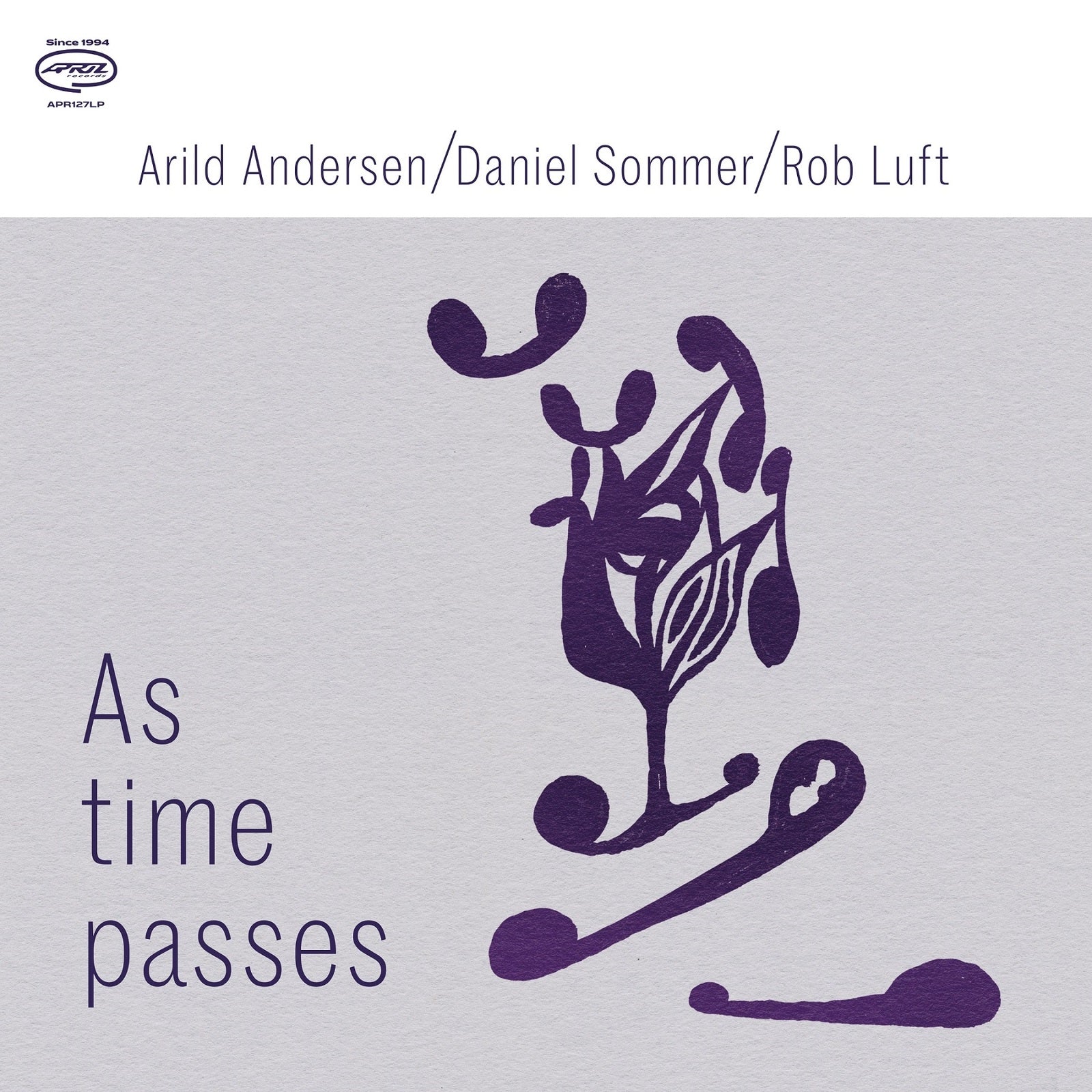 CD cover: purple floral illustration with album title and artist names.