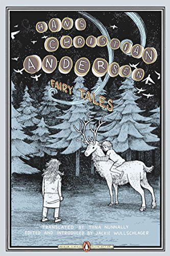 Book cover: "Fairy Tales" by Hans Christian Andersen, with deer illustration.