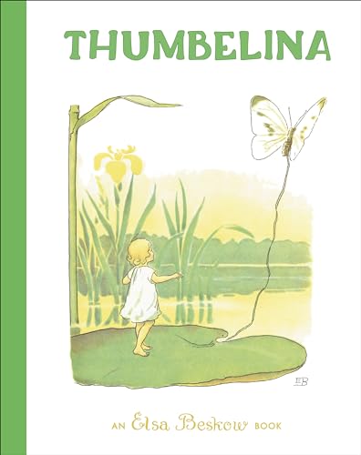 Book cover: small girl reaching for a butterfly by water plants.