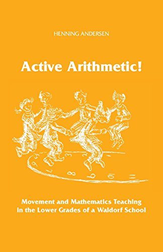 Orange book cover with sketched children holding hands and math symbols.