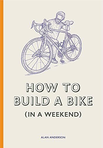 Book cover: sketch of a person with a partially assembled bicycle.