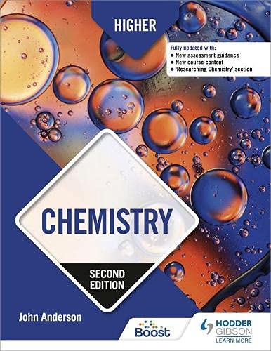 Cover of “Higher Chemistry: Second Edition” textbook with colorful bubbles.