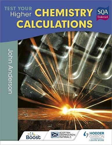 Chemistry calculations textbook cover with image of welding sparks and equipment.
