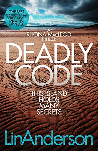 Book cover featuring a sandy beach, stormy sky, and bold white title text.