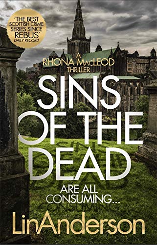 Book cover for Sins of the Dead featuring a gothic cathedral and graveyard background.