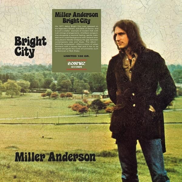 Album cover for Anderson Miller’s “Bright City” featuring a portrait of the artist.