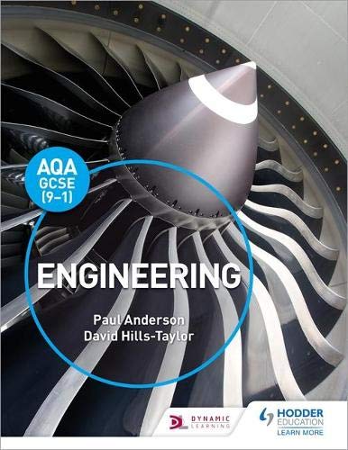 AQA GCSE Engineering textbook cover featuring a close-up of a jet engine turbine.