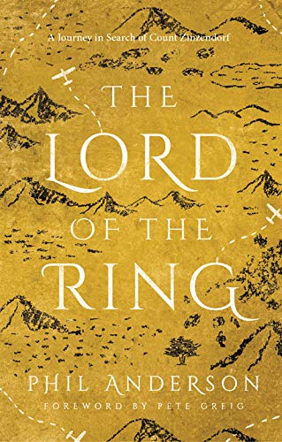 Book cover with a gold map background, mountain sketches, and the title in large text.