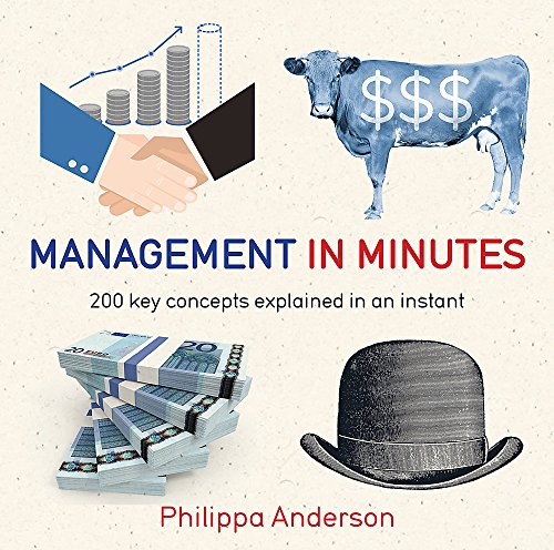 Book cover with business graphics, a cow, money, and a bowler hat.