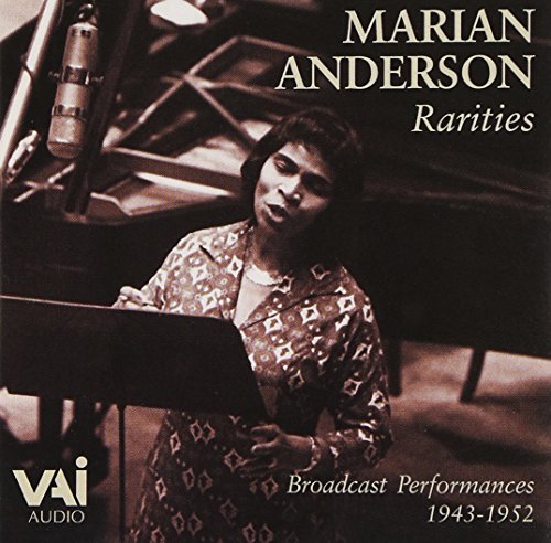 Marian Anderson album cover, sepia tone, showing her at a microphone.