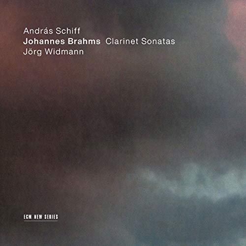 CD cover for Brahms clarinet sonatas performed by Schiff and Widmann.